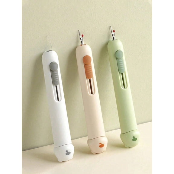1 Gray Piece 2 In 1 Automatic Needle Threaders Seam Ripper Double Head Upgraded Version Seam Ripper 2 In 1 Threader Seam Ripper For Sewing Threadi