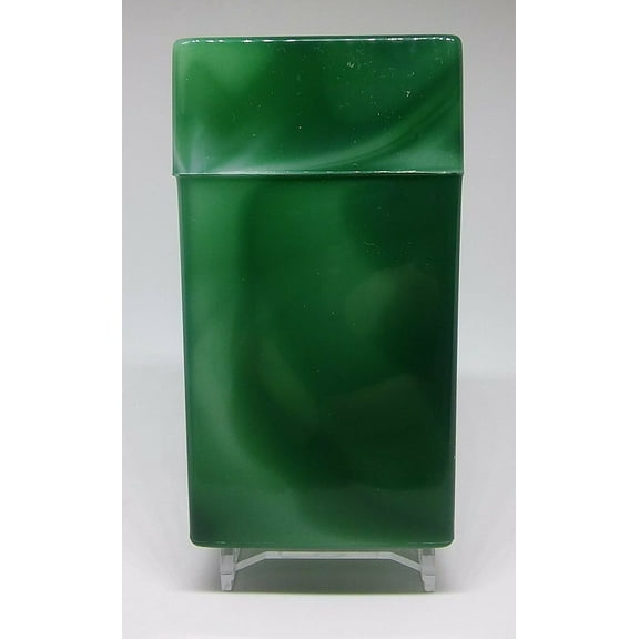 1 Green Crush-Proof Plastic Flip Top Hinged Lid Cigarette Case for 100's - 3214