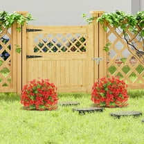 1 Ground Flower Arrangement Artificial Flowers with Ground Garden Stake Faux Greenery Shrubs Garden Accessories 16" for Farmhouse Outdoor Outside Garden Porch Patio Wedding Decoration