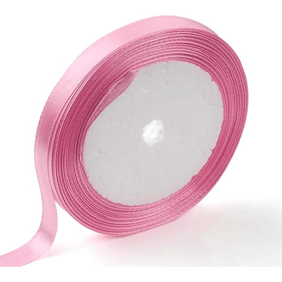 1 Group 250 Yards Single Face Satin Ribbon Polyester Ribbon Hot Pink Ribbon Ornament for Gift Wrapping Shower Wedding Bridal Bouquets Holiday Decor 1/4 inch(6mm) for DIY