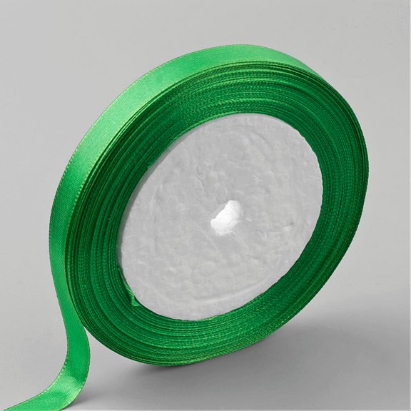 1 Group Single Face Satin Ribbon Polyester Ribbon Breast Cancer Pink Awareness Ribbon Making Materials Valentines Day Gifts Boxes Packages Green 3/8 inch(10mm)