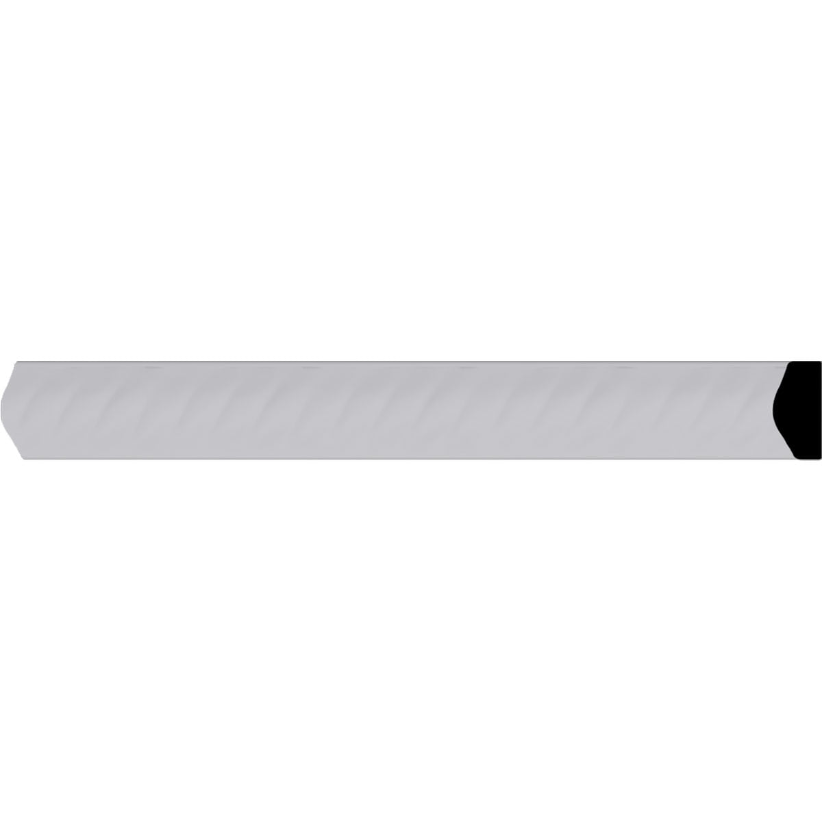 Alexandria White Urethane Rope Panel Crown Moulding, 94.5"