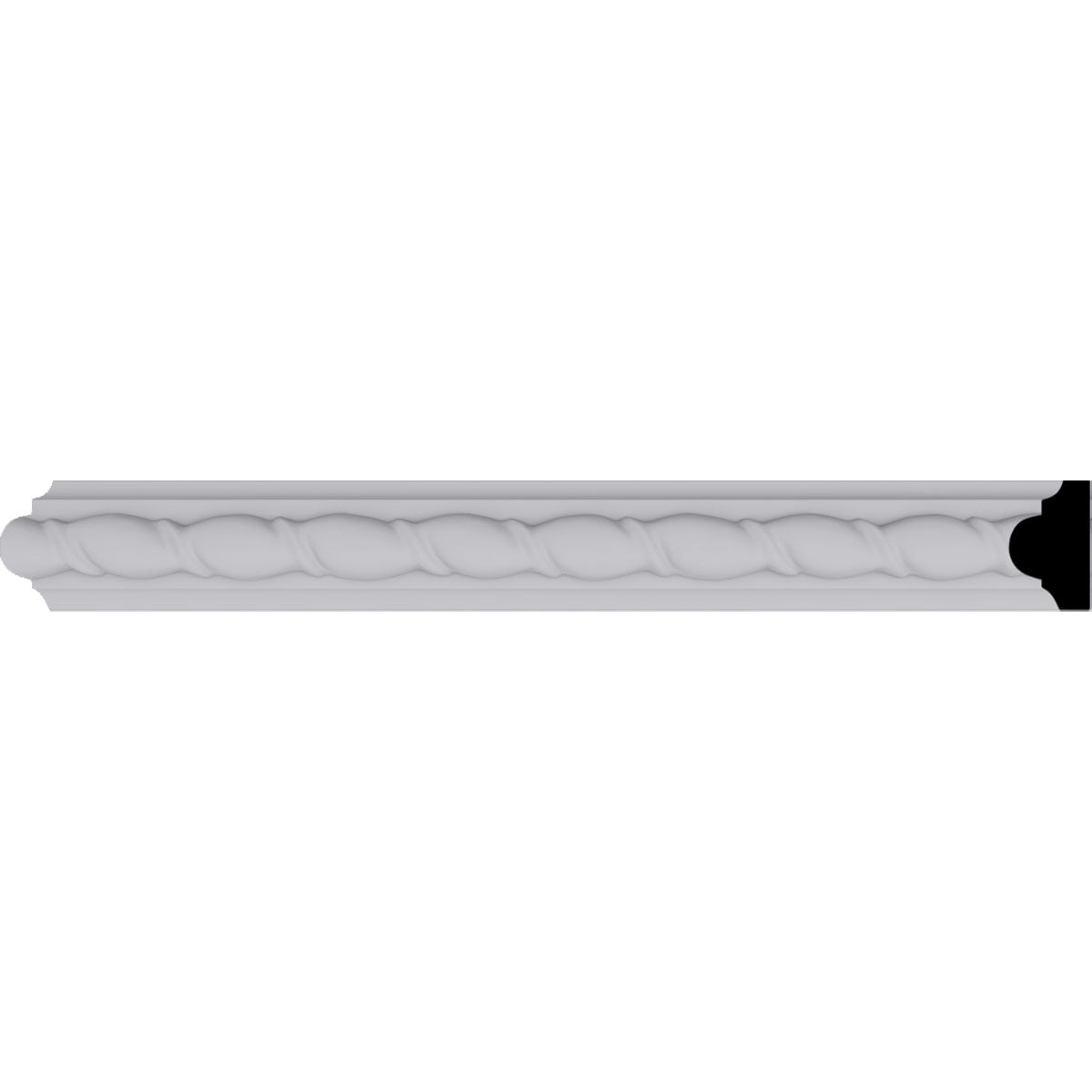 White Polyurethane Rope Panel Crown Moulding 94.5"