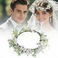 thumbnail image 1 of 1 Hairband Wreath Prop Women Flower Headband Crown Headpiece Hair Wreath with Ribbon Wedding Prom Photos Festival, 1 of 9