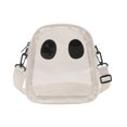 thumbnail image 1 of 1. Halloween Skull Print Crossbody Bag PU Lightweight Adjustable Strap For Party Daily Essentials, 1 of 7