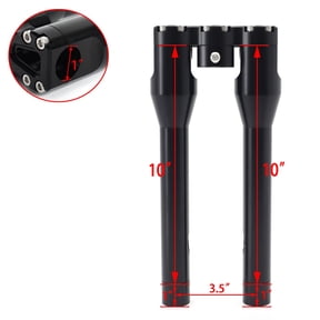 1" Handlebar Risers 10" 11" Club Style for Harley Dyna Wide Glide Softail Sportster