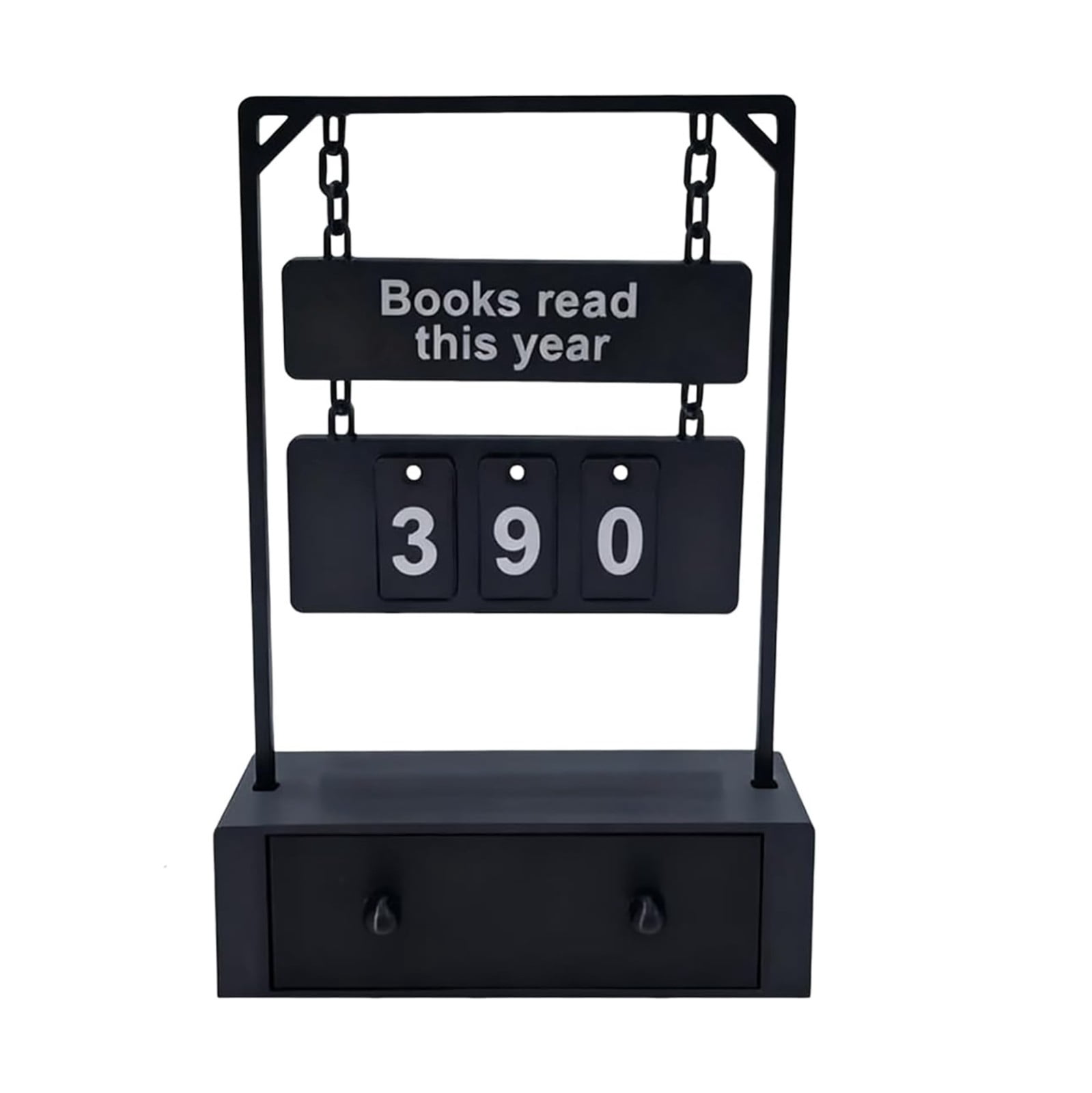 1*Hanging Bookcase with Digital Storage 3D Printed Hanging Book Counter ...