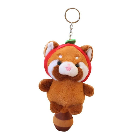 1 Hanging Ornament - Baby Raccoon Pendant Plush Toy Doll Cute Red Panda Bag Pendant Keychain Doll Doll