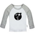 thumbnail image 1 of I'm 1 Happy First Birthday Novelty T shirt For Baby, Newborn Babies T-shirts, Infant Tops, 0-24M Kids Graphic Tees Clothing (Long Gray Raglan T-shirt, 18-24 Months), 1 of 4