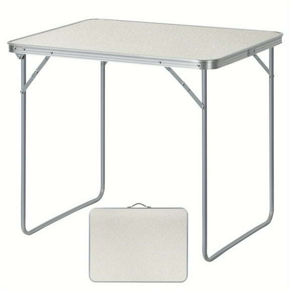1 Heavy Duty Metal Folding Table - Portable Outdoor Patio Table with Sturdy A-Frame Design, Lightweight and Durable, Suitable for Camping, Garden, Balcony, Picnics - Space-Saving Folding Table - Idea