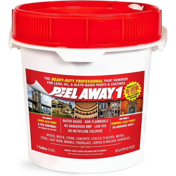 1 Heavy Duty Paint Remover - Removes Up to 30 Layers of Lead, Oil & Alkyd-Based Coatings - Complete Removal System Under the Lid - 1 Gallon