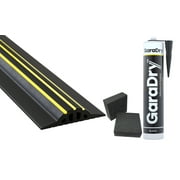 1 High Garage Door Flood Barrier Threshold Kit 103 | Flexible PVC | Complete Kit Includes 1 Adhesive | GaraDry