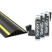 1   High Garage Door Flood Barrier Threshold Kit 183 | Flexible PVC | Complete Kit Includes 3 Adhesives| GaraDry