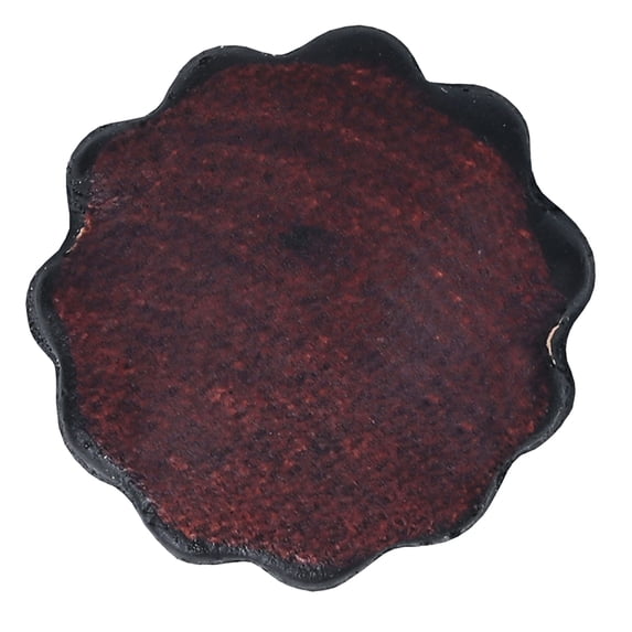 1" Hilason Plain Scalloped Leather Rosette Concho Saddle Dark Brown 6 Pc