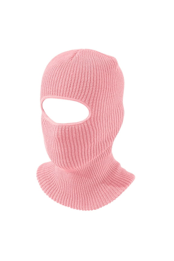 1-Hole Ski Mask Knitted Face Cover Adult Winter Balaclava Full Face Mask For Winter Outdoor Sports