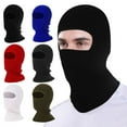 thumbnail image 1 of 1 Hole Ski Mask Knitted Face Cover Winter Balaclava Full Face Mask for Men Women Winter Outdoor Sports, 1 of 4