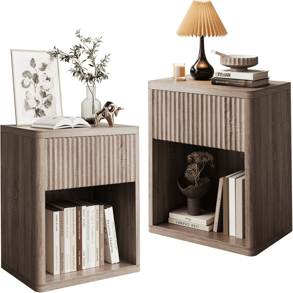 1 Hollow Board Wave Pattern Bedside Table 1 Pair For Sale
