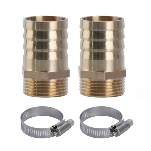 1" Hose Coupling set with Clamps Stable Water Connections Solution Convenient 1" Hose Attachment Set Simple Installation