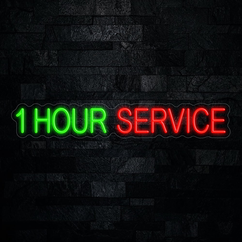 1 Hour Service LED Neon Sign 32