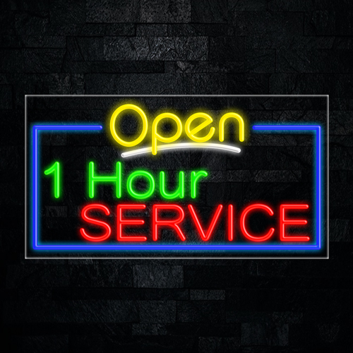 1 Hour Service LED Neon Sign 33