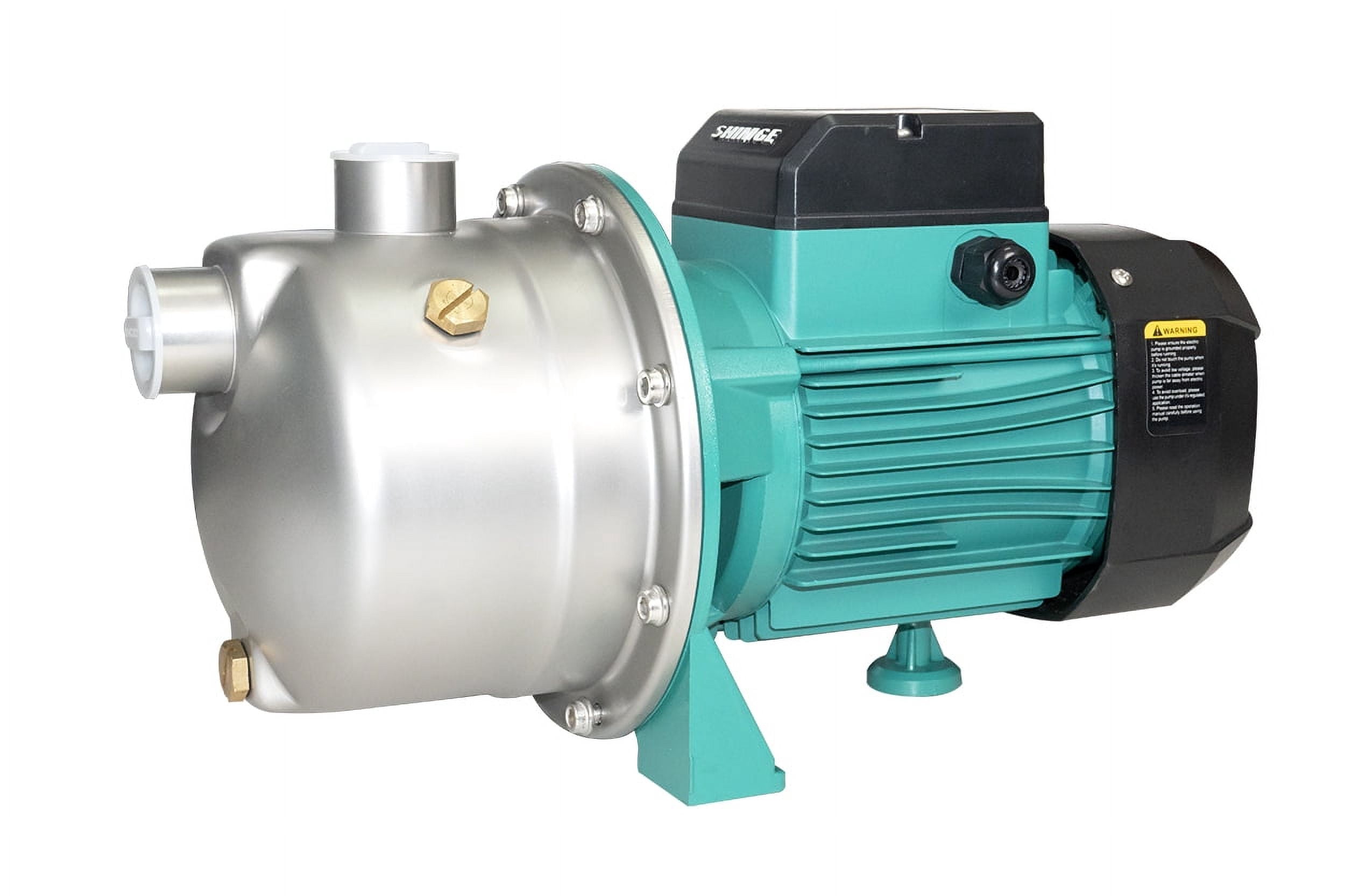1 Hp Water Pump, Stainless Steel, 115 Volts, 19.8 Gpm Max Flow, 1"In/Out, Shimge-USA JET750G2