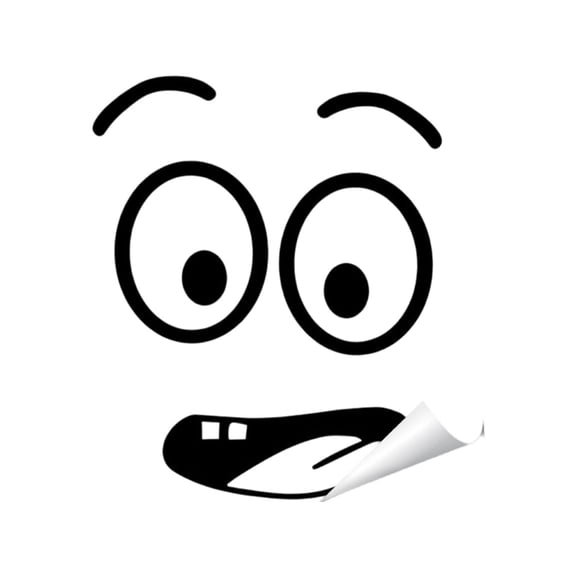 1. Humorous Bathroom Wall Decal PVC Adhesive Sticker with Funny Faces for Toilet & Home Decor