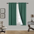 thumbnail image 1 of 1 Hunter Green Single Panel Solid Foam Lined Blackout Window Curtain Panel Treatment Drape Rod Pocket Size 63" Long R64, 1 of 3