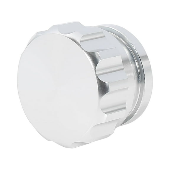 1" ID Aluminium Alloy Automobile Weld On Filler Neck Cap Oil Fuel Tank Silver Tone
