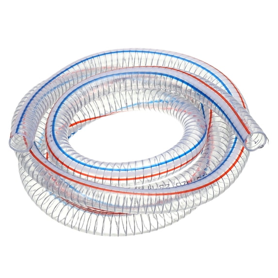 Uxcell Wire Reinforced Hose, Vinyl Suction Tubing High Pressure Chemical Resistant 1" x 10 Ft