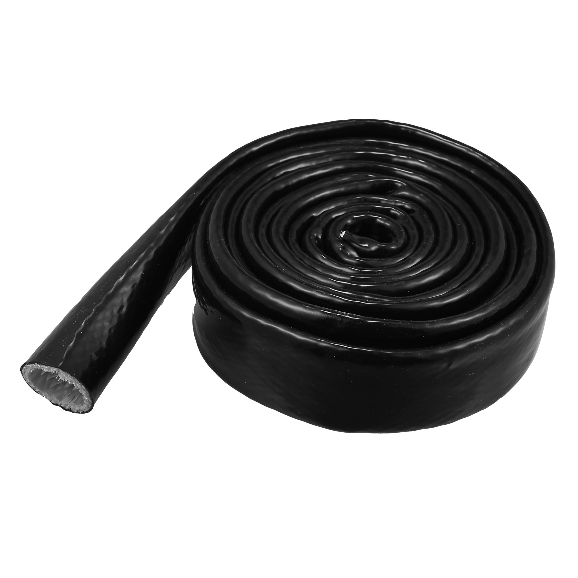 1" ID x 10FT Heat Shielded Fire Sleeve Silicone Coated Fiberglass Tape for Automotive Hose Lines Wires Electrical Wiring
