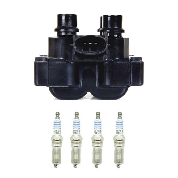 1 ISA Ignition Coil and 4 Motorcraft Spark Plugs Compatible with  95-96 Ford Contour FD487 SP411