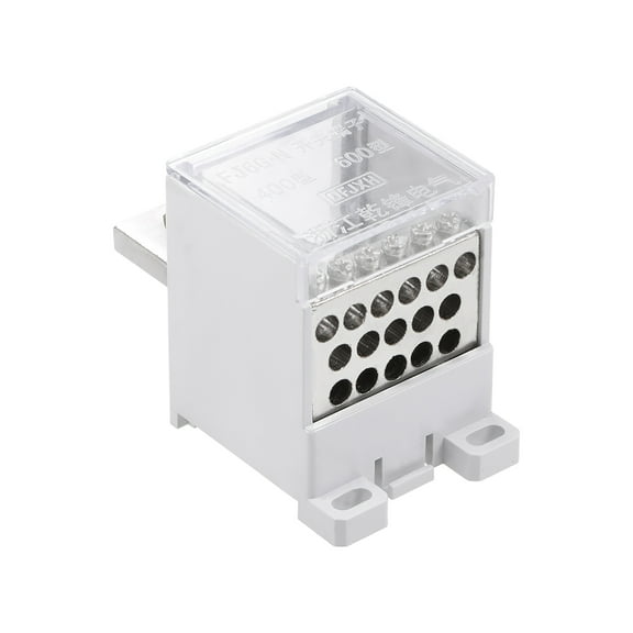 1 In 16 Out DIN Rail Terminal Block, 400A Max Input Distribution Block for Circuit Breaker