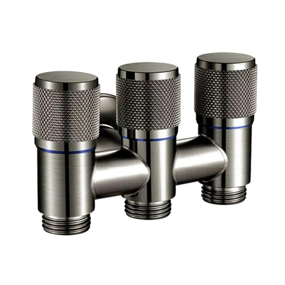 1-In-3-Out Water Diversion Valve Toilet for Partner Three-Way Faucet Angle Valve Gray