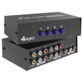 thumbnail image 1 of Active 1 In 4 Out Composite RCA Video Stereo Audio Splitter With DC 9V Powered, 1 of 5