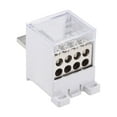 thumbnail image 1 of 1 In 8 Out DIN Rail Terminal Block, 400A Max Input Distribution Block for Circuit Breaker, 1 of 5