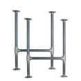 thumbnail image 1 of 1 In. Heavy Duty H Round Flange Pipe Desk Legs - 2 Pack, 1 of 10