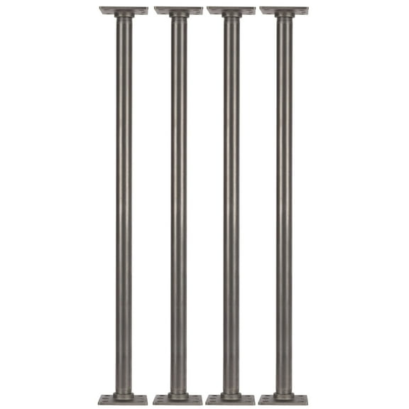 1 In X 30 In Square Flange Pipe Table Legs - 4 Pack