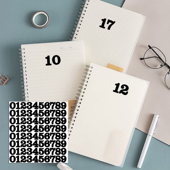 1 Inch 0-9 Single Sheet Number Stickers Self Adhesive Paper Labels For DIY Craft Decoration
