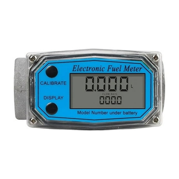 1 Inch / 1.5 Inch Water Flowmeter with Digital LCD Display, Gasoline Water Flow Meter Thread Fuel Transfer Meter - Accurate Monitoring