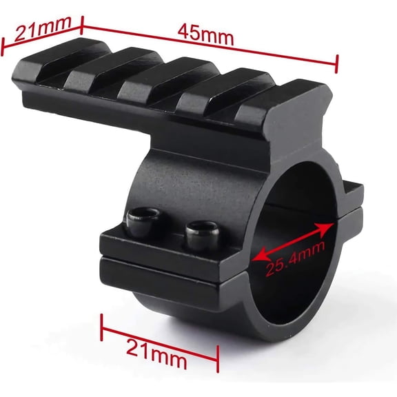 1-Inch 1" Scope Ring Adaptor W/Picatinny/Weaver Rail, Tactical Barrel Clamp Mount With Rail for Scope Flashlight Laser Sight$$Other