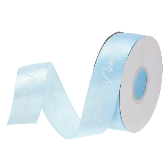 1 Inch 25 Yard Wide Satin Ribbon Grosgrain Valentine Wedding Ribbon, Just for You, Blue