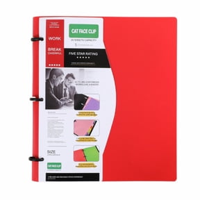 1 Inch 3 Ring Binder,Flexible Binder With Adjustable Spine, Soft Plastic Ring Binder Organizer With Pocket And Pen Holder, Refillable Document Storage For Office Supplies & Classroom Must Haves,Red