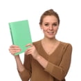 thumbnail image 1 of 1 Inch 3 Ring Binder,Plastic Ring Binder,Flexible Binder With Round Rings,Refillable Loose Leaf Document Organizer,Soft Cover Binder For Office Supplies,Classroom Must Haves,Home Organization,Green, 1 of 4