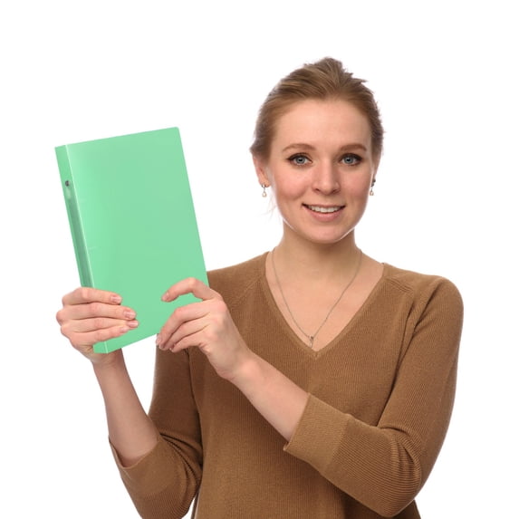 1 Inch 3 Ring Binder,Plastic Ring Binder,Flexible Binder With Round Rings,Refillable Loose Leaf Document Organizer,Soft Cover Binder For Office Supplies,Classroom Must Haves,Home Organization,Green