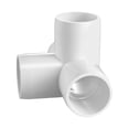 thumbnail image 1 of Dranite 1 Inch 4-Way PVC Cross Fitting, 10-Pack - 1" Schedule 40 Pipe Connector, Furniture Grade, White, 1 of 11