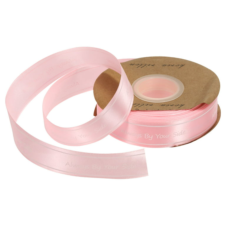 1 Inch 50 Yard Valentine Printed Ribbon Wedding Grosgrain Satin Ribbons  Pink for Gift Wrapping