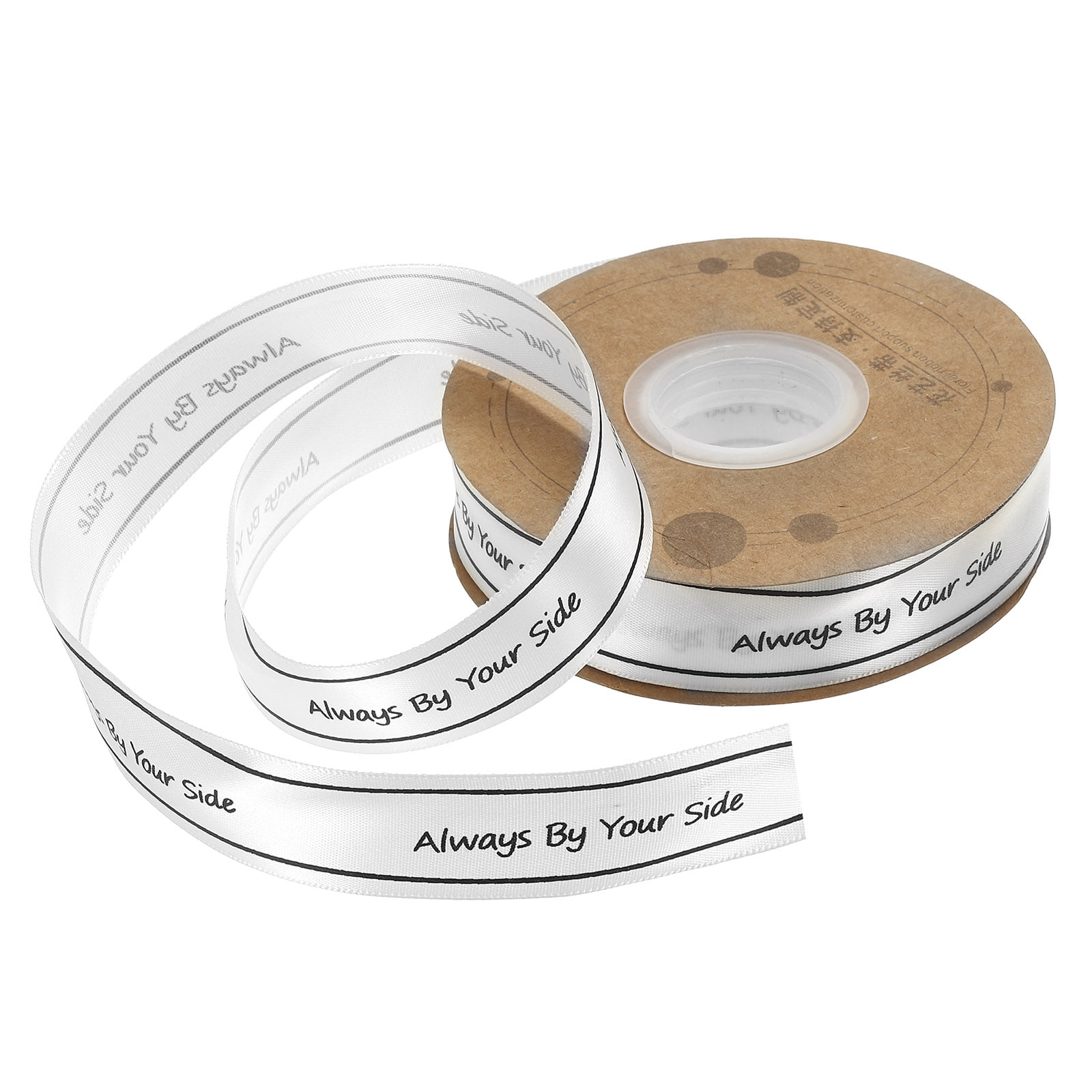 MECCANIXITY 'Love You' Satin Ribbon | 3/8 Inch 50 Yard Valentine Printed Grosgrain For Gifts