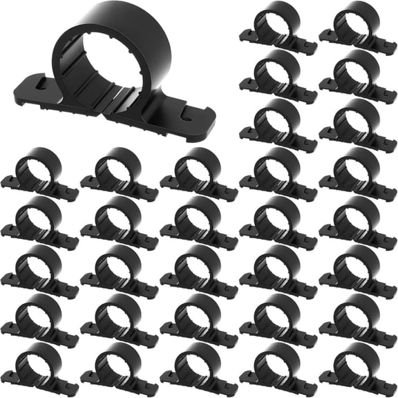 50 Pieces Plastic Pipe Brackets 1 Inch Diameter Waterproof Clip ABS Plumbing Clamps Easy to Use for Metal PEX Tubing