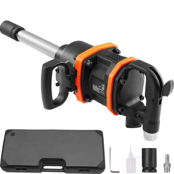 1 Inch Air Impact Wrench - 3160 ft-lbs Pneumatic Impact Gun, 8 Inch Anvil, Heavy Duty Repair Tool, Vehicle Maintenance, Extended Reach