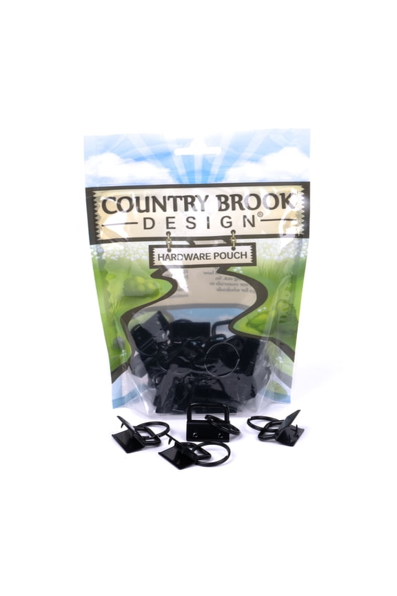 1 Inch Black Key Chain Fob Wristlet Hardware Sets with 3/4 Inch Key Ring, 25 Pack